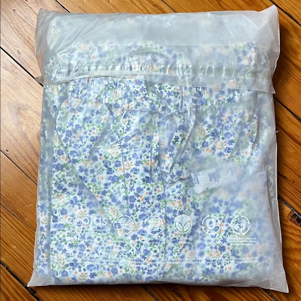 NWT Piyama Florence long sleeve & pants Sleep Set in Floret Blue Womens S cotton - Picture 4 of 5